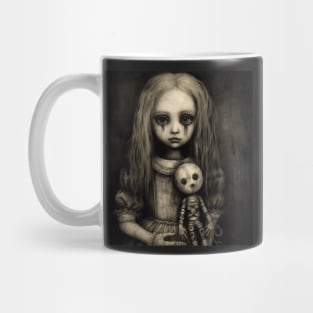 Sad Girl with Doll Mug